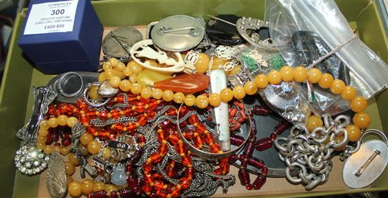 Group of costume jewellery, containing silver etc